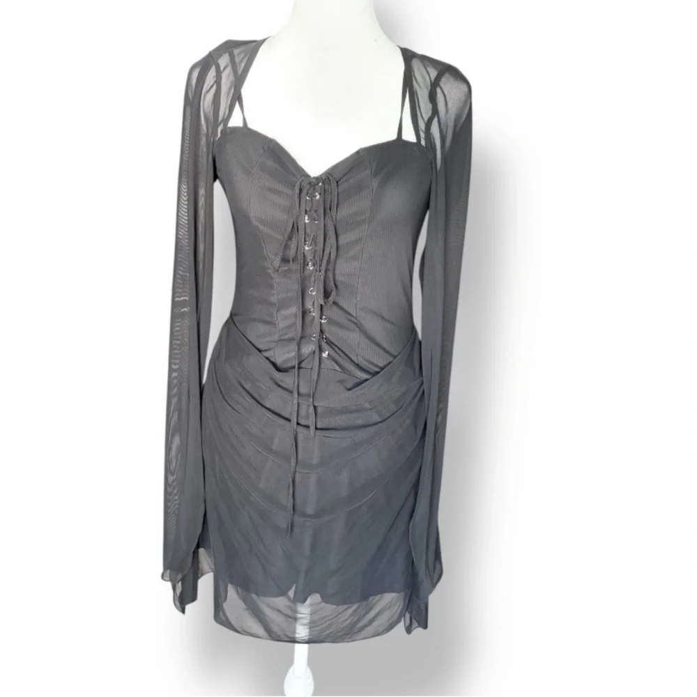 Women’s Sexy Long Sleeve Bodycon Corset Dress NWOT - Picture 3 of 4